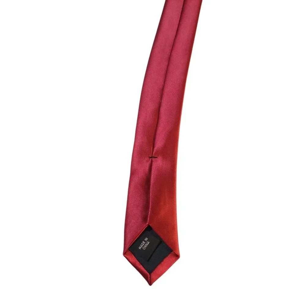 Arrow Mens Tie Necktie Designer Luxury‎ Solid Red Satin Formal Power Preppy
